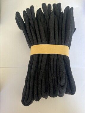 Men’s Black Crew Socks 6 Pair Cotton Blend Crew Size 10-13 NEW